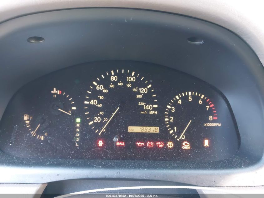 2000 Lexus Rx 300 VIN: JT6HF10U3Y0099748 Lot: 43370852