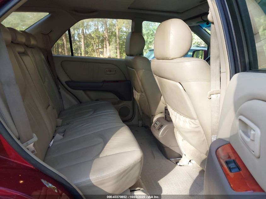 2000 Lexus Rx 300 VIN: JT6HF10U3Y0099748 Lot: 43370852