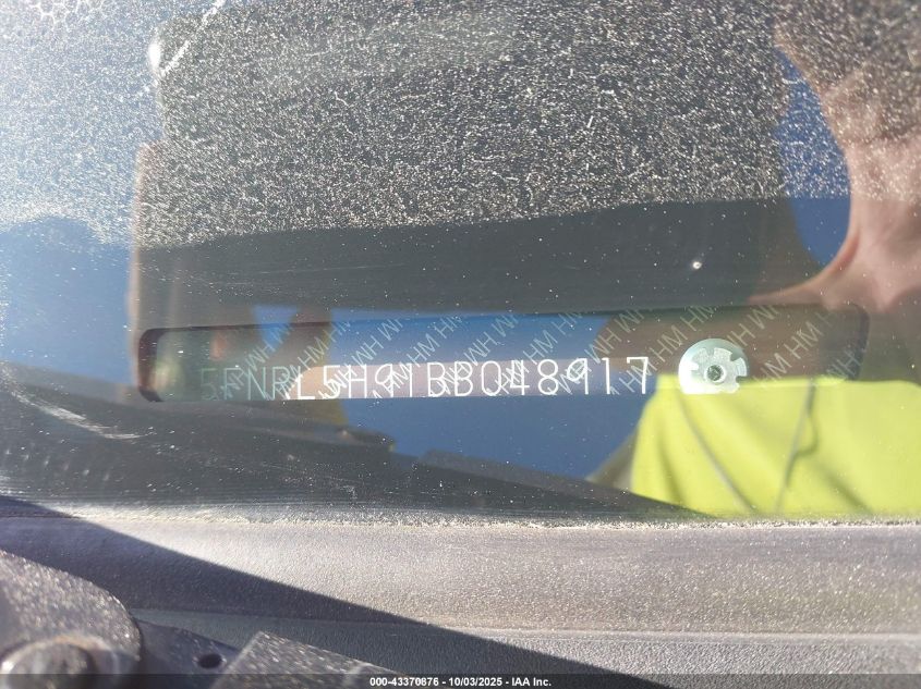 2011 Honda Odyssey Touring/Touring Elite VIN: 5FNRL5H91BB048917 Lot: 43370876