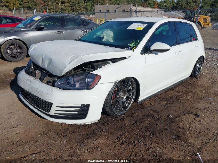 2017 VOLKSWAGEN GOLF GTI AUTOBAHN 4-DOOR/S 4-DOOR/SE 4-DOOR/SPORT 4-DOOR - 3VW4T7AU3HM074036