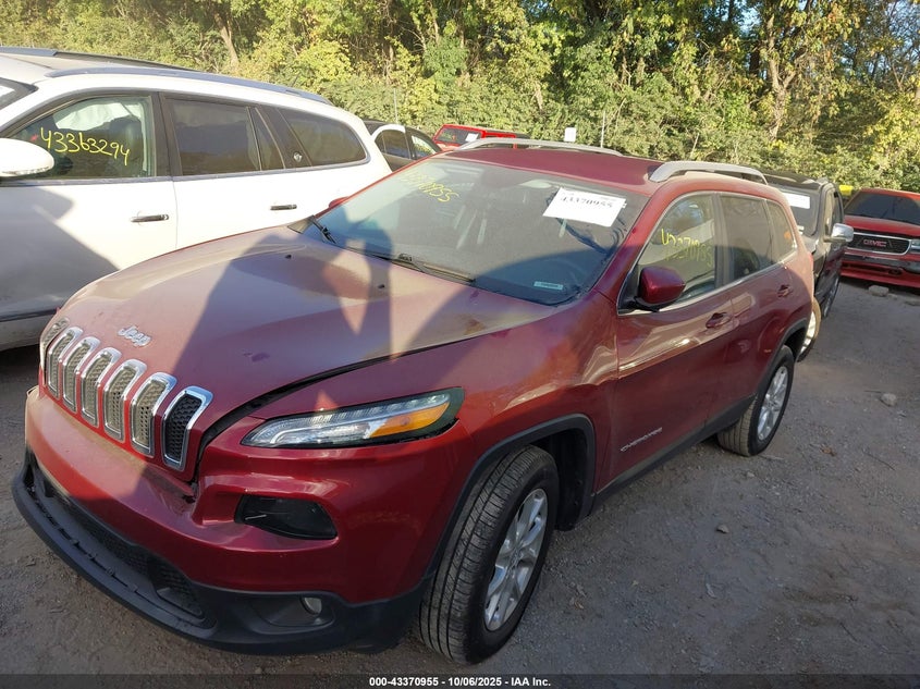 2017 Jeep Cherokee 2.4 Latitude 4x4 Red Lot 111043370955 Vin 1C4PJMCB1HW505103