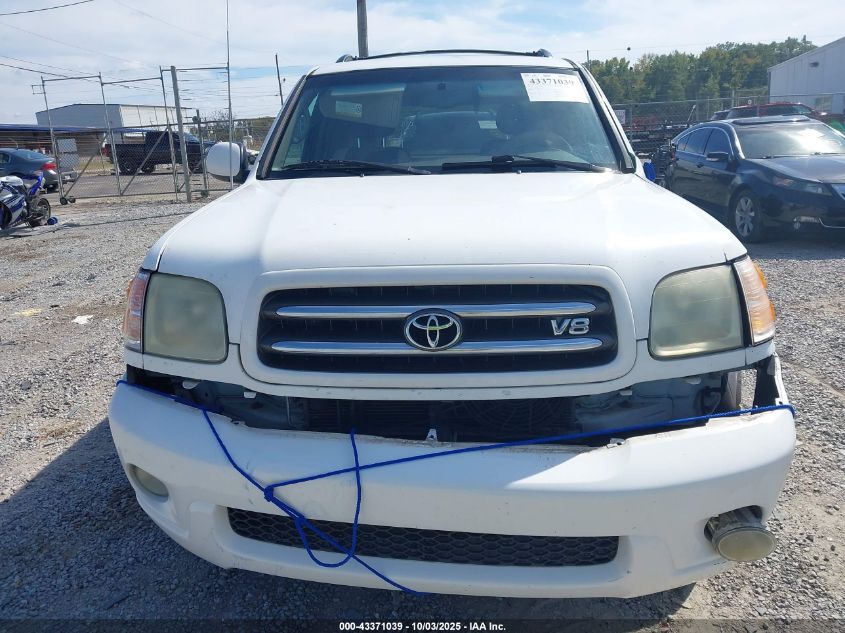 2003 Toyota Sequoia Limited V8 VIN: 5TDZT38A93S162725 Lot: 43371039