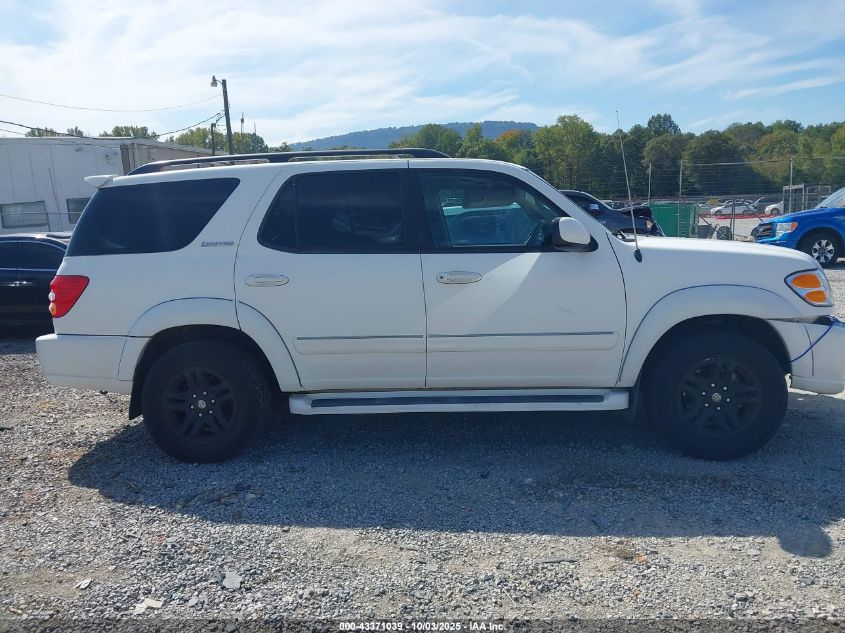 2003 Toyota Sequoia Limited V8 VIN: 5TDZT38A93S162725 Lot: 43371039
