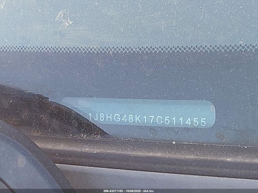 2007 Jeep Commander Sport VIN: 1J8HG48K17C511455 Lot: 43371100