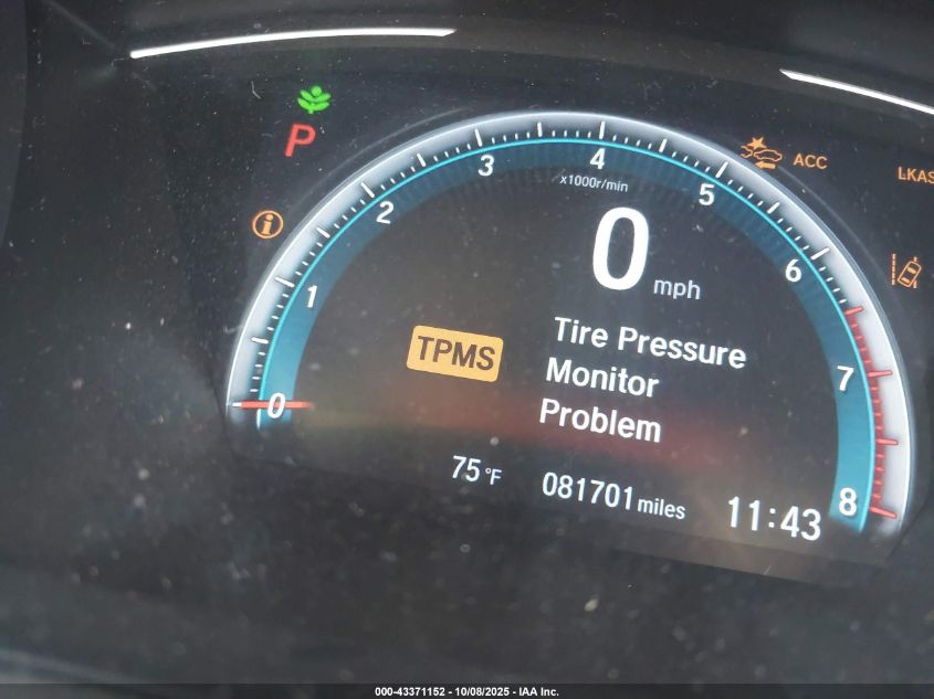 2019 Honda Civic Ex VIN: 19XFC1F38KE013694 Lot: 43371152