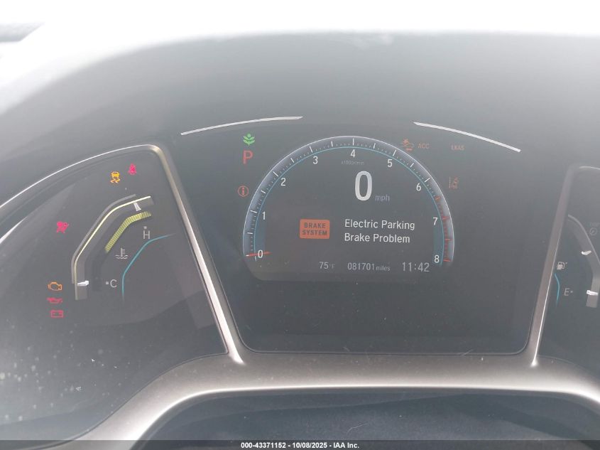 2019 Honda Civic Ex VIN: 19XFC1F38KE013694 Lot: 43371152