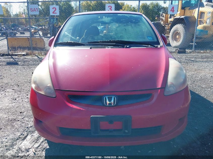 2007 Honda Fit VIN: JHMGD38487S021865 Lot: 43371180