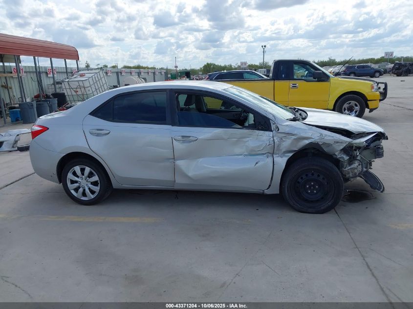 2016 Toyota Corolla Le VIN: 5YFBURHE5GP537934 Lot: 43371204