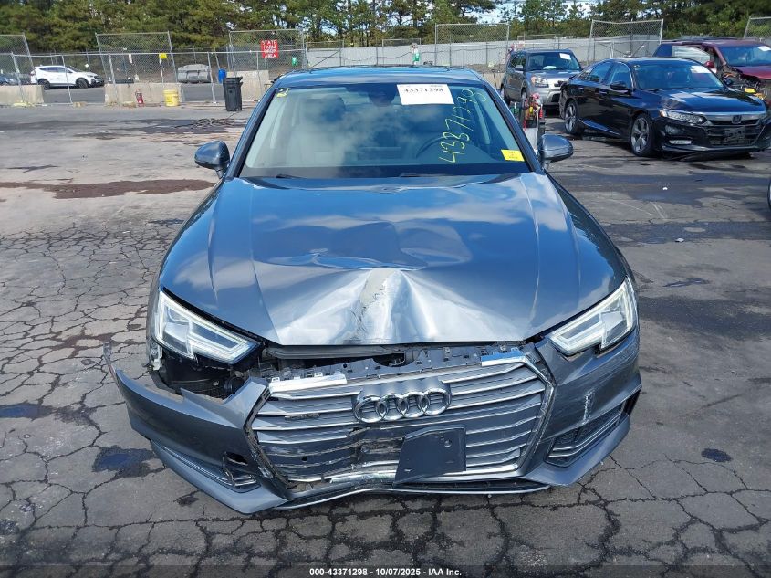 2018 Audi A4 2.0T Premium/2.0T Tech Premium VIN: WAUENAF40JN010083 Lot: 43371298