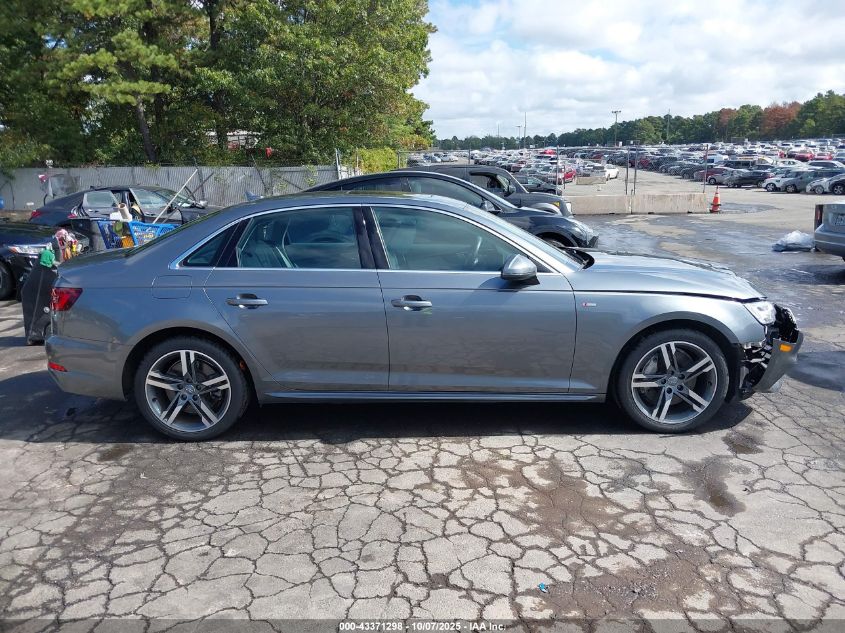 2018 Audi A4 2.0T Premium/2.0T Tech Premium VIN: WAUENAF40JN010083 Lot: 43371298