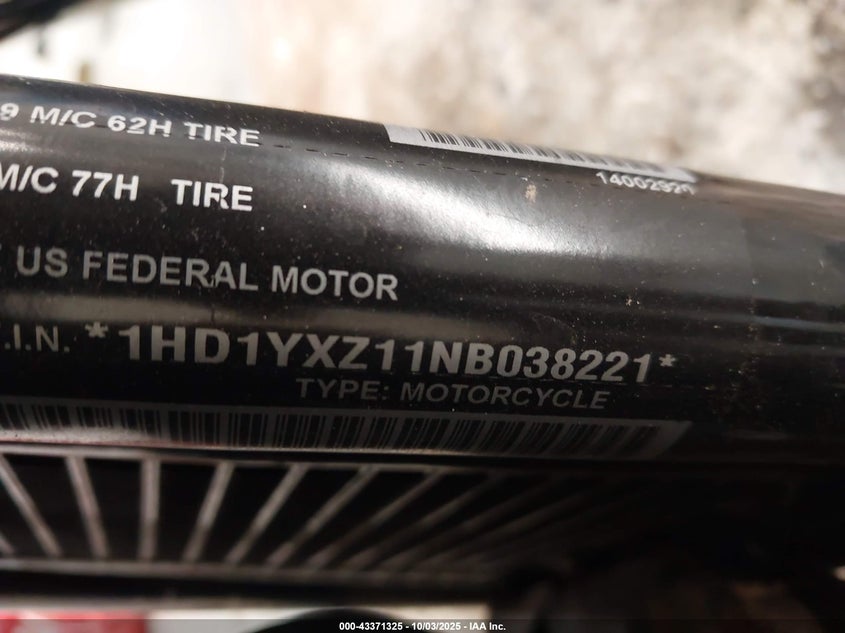 2022 Harley-Davidson Fxlrst VIN: 1HD1YXZ11NB038221 Lot: 43371325