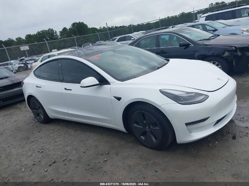 2021 Tesla Model 3 Standard Range Plus Rear-Wheel Drive VIN: 5YJ3E1EA0MF030239 Lot: 43371370