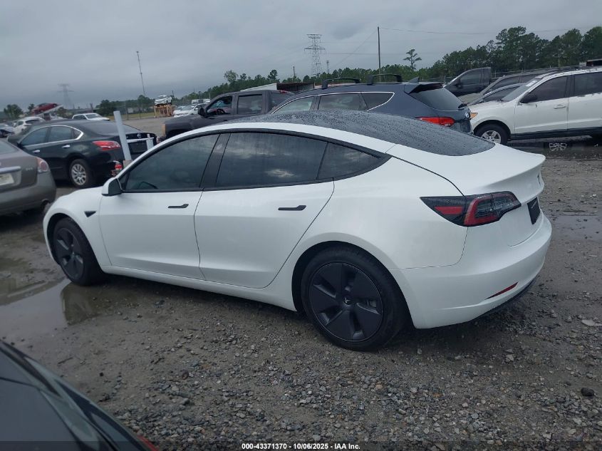 2021 Tesla Model 3 Standard Range Plus Rear-Wheel Drive VIN: 5YJ3E1EA0MF030239 Lot: 43371370