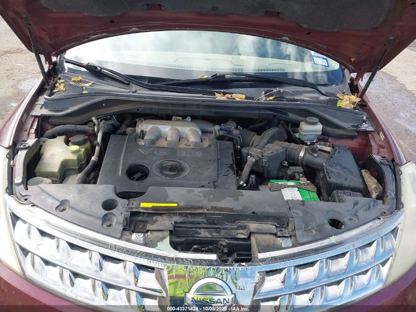 2007 Nissan Murano Sl VIN: JN8AZ08T67W516822 Lot: 43371424