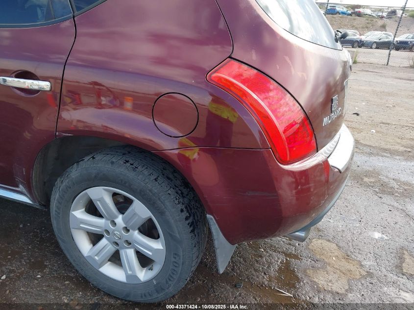 2007 Nissan Murano Sl VIN: JN8AZ08T67W516822 Lot: 43371424