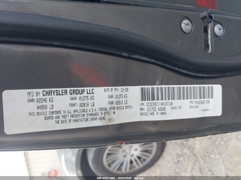 2010 Chrysler 300 Touring/Signature Series/Executive Series VIN: 2C3CA5CV1AH167130 Lot: 43371488