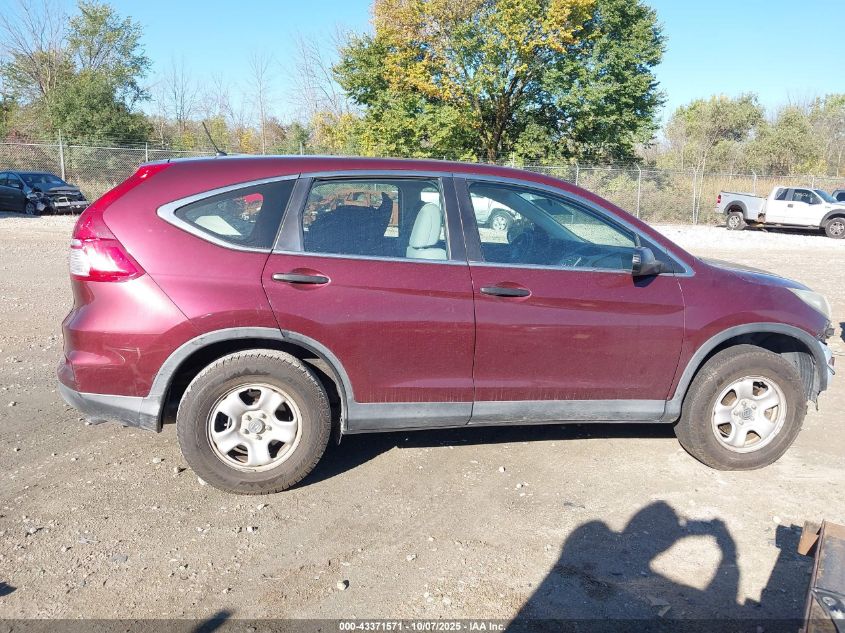 2015 Honda Cr-V Lx VIN: 5J6RM4H33FL124234 Lot: 43371571