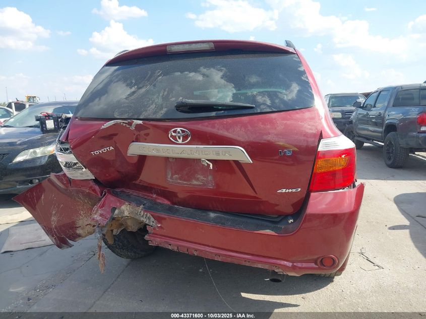 2008 Toyota Highlander VIN: JTEES41A282108100 Lot: 43371600