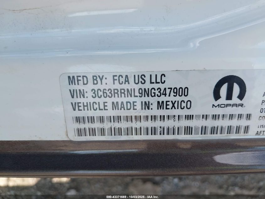 2022 Ram 3500 Limited Longhorn 4X4 6'4 Box VIN: 3C63RRNL9NG347900 Lot: 43371669