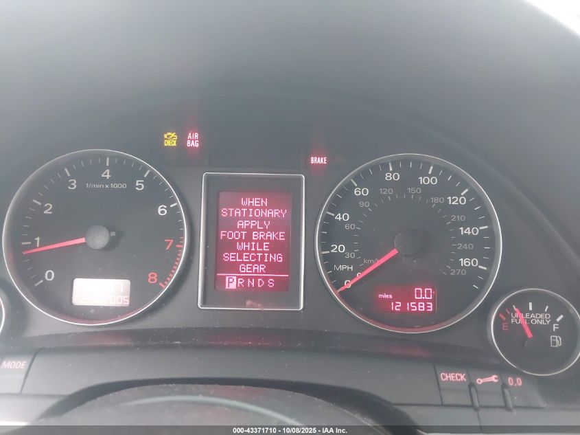 2007 Audi A4 2.0T Avant VIN: WAUKF78E27A012040 Lot: 43371710