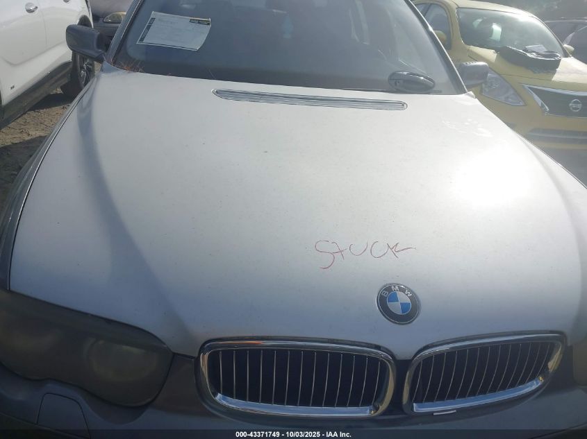 2003 BMW 745I VIN: WBAGL634X3DP67579 Lot: 43371749