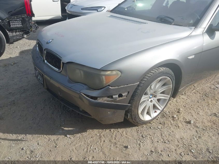 2003 BMW 745I VIN: WBAGL634X3DP67579 Lot: 43371749