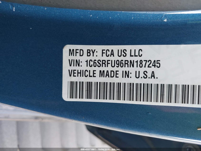2024 RAM 1500 TRX  4X4 5'7 BOX 1C6SRFU96RN187245