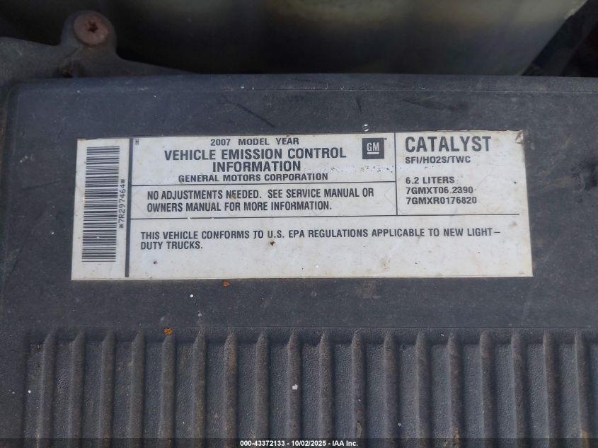 2007 Cadillac Escalade Standard VIN: 1GYFK638X7R297464 Lot: 43372133