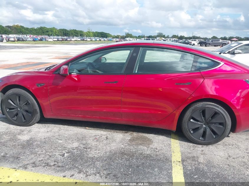 2024 Tesla Model 3 Long Range Dual Motor All-Wheel Drive/Rear-Wheel Drive VIN: 5YJ3E1EA4RF848158 Lot: 43372150