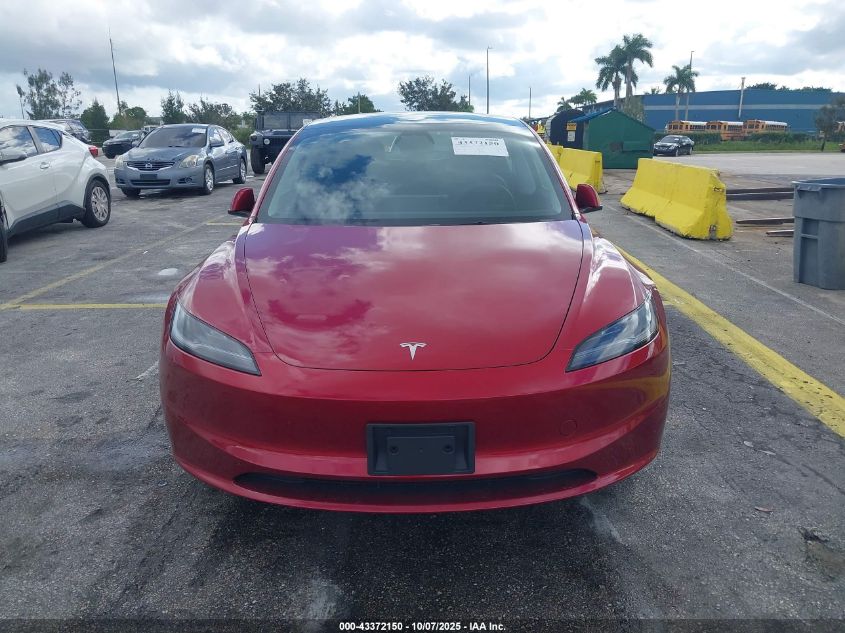 2024 Tesla Model 3 Long Range Dual Motor All-Wheel Drive/Rear-Wheel Drive VIN: 5YJ3E1EA4RF848158 Lot: 43372150