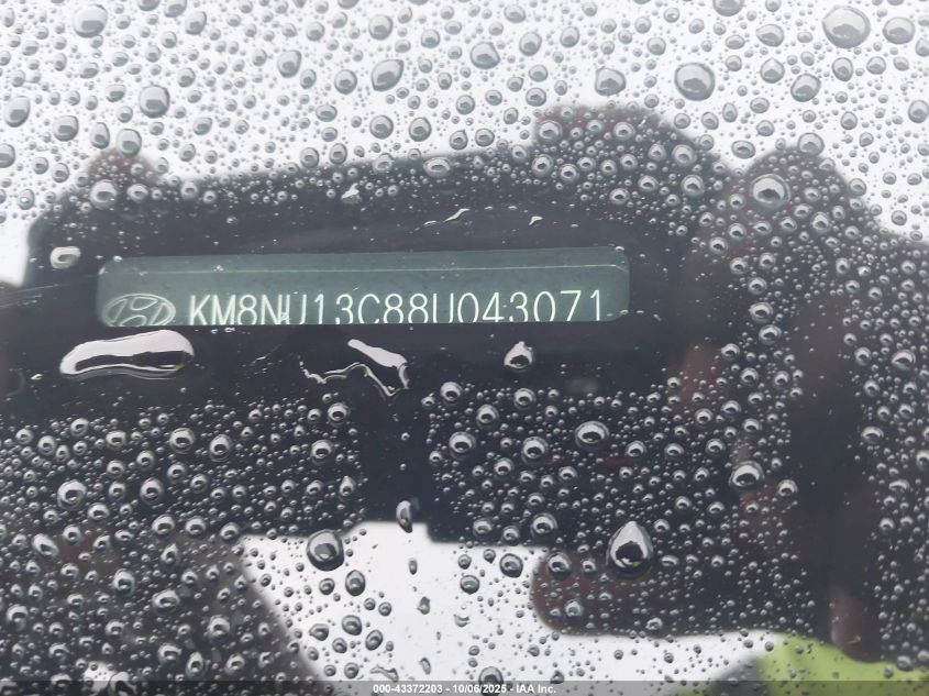 2008 Hyundai Veracruz Gls/Limited/Se VIN: KM8NU13C88U043071 Lot: 43372203