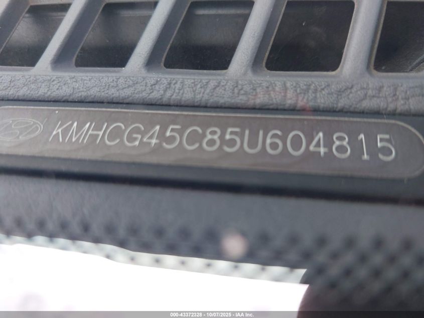 2005 Hyundai Accent Gls VIN: KMHCG45C85U604815 Lot: 43372328