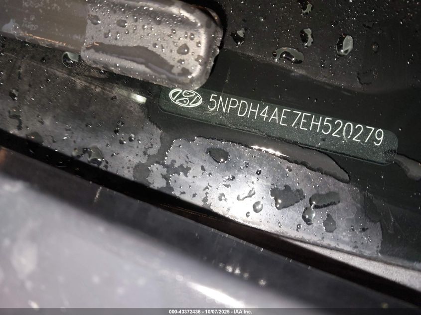 2014 Hyundai Elantra Se VIN: 5NPDH4AE7EH520279 Lot: 43372436