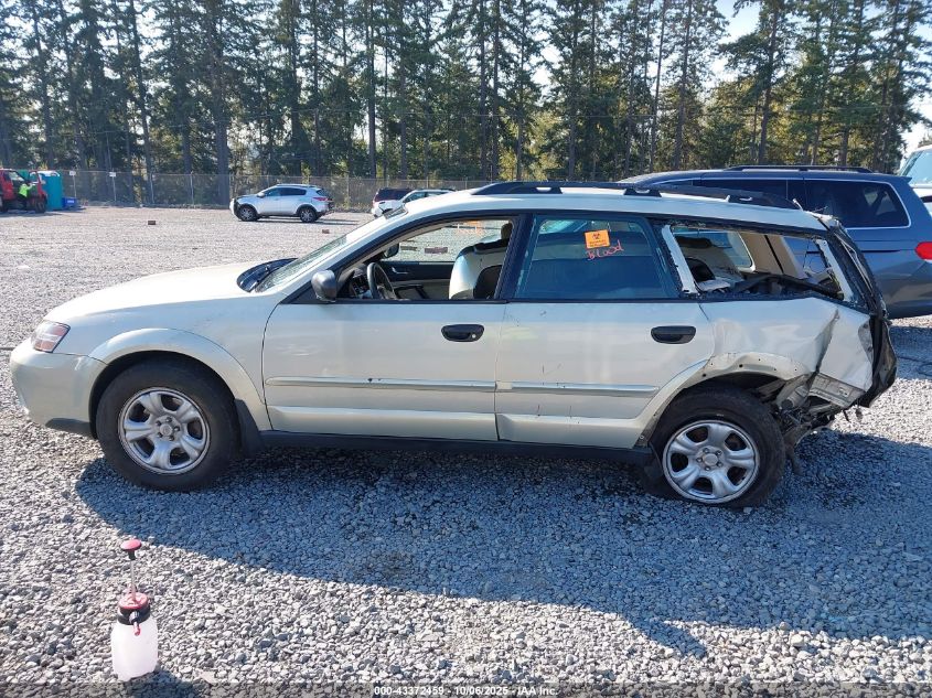 2007 Subaru Outback 2.5I Basic VIN: 4S4BP61C276314459 Lot: 43372459