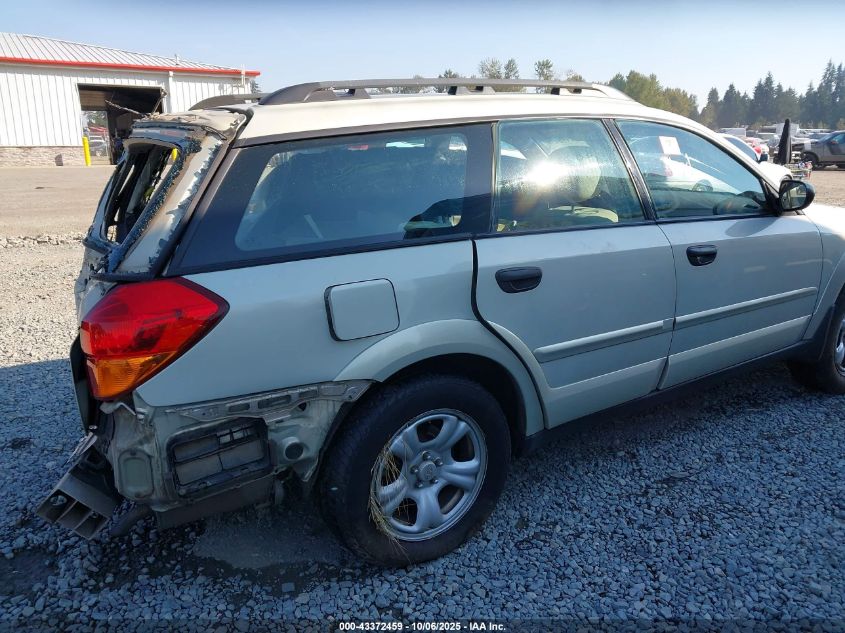 2007 Subaru Outback 2.5I Basic VIN: 4S4BP61C276314459 Lot: 43372459
