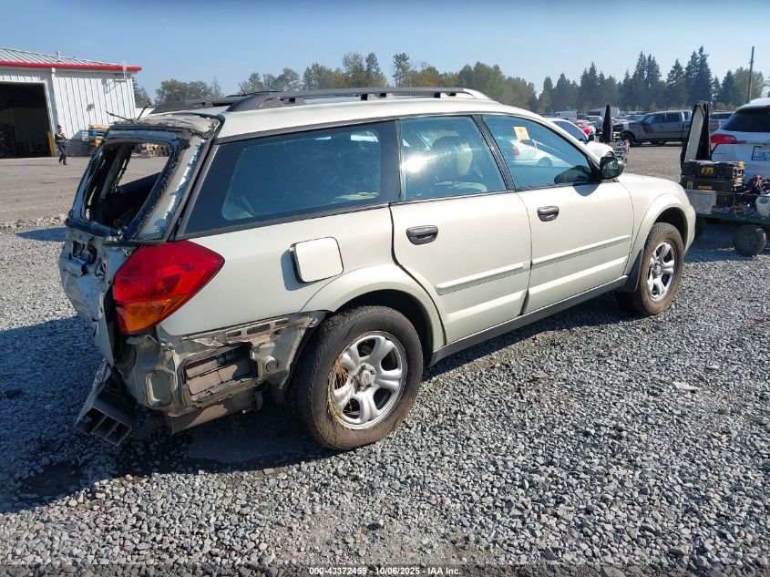 2007 Subaru Outback 2.5I Basic VIN: 4S4BP61C276314459 Lot: 43372459