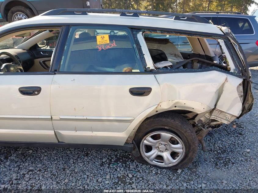 2007 Subaru Outback 2.5I Basic VIN: 4S4BP61C276314459 Lot: 43372459