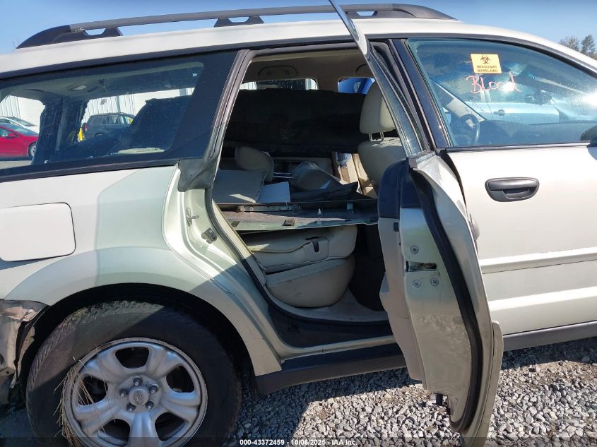 2007 Subaru Outback 2.5I Basic VIN: 4S4BP61C276314459 Lot: 43372459