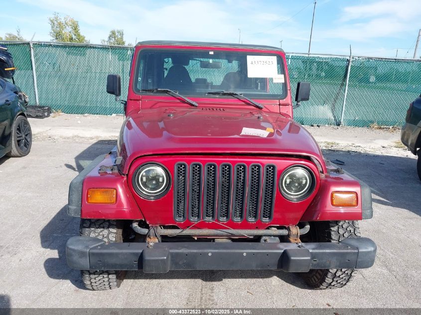1999 Jeep Wrangler Sport VIN: 1J4FY19S9XP481181 Lot: 43372523