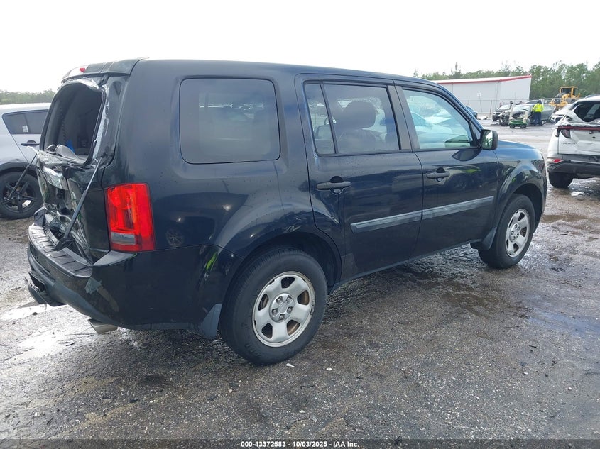 2013 HONDA PILOT LX - 5FNYF3H2XDB034589