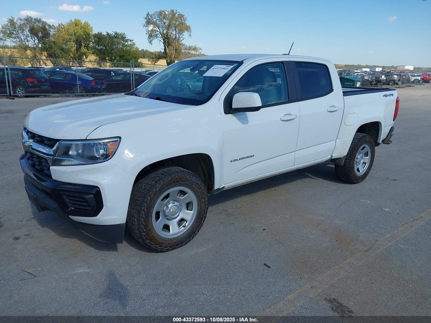 2022 CHEVROLET COLORADO 4WD  SHORT BOX WT 1GCGTBEN8N1121608