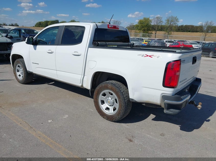 2022 CHEVROLET COLORADO 4WD  SHORT BOX WT 1GCGTBEN8N1121608