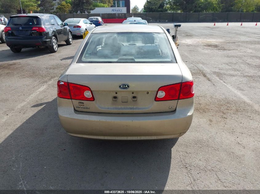 2008 Kia Optima Lx VIN: KNAGE123885184029 Lot: 43372625