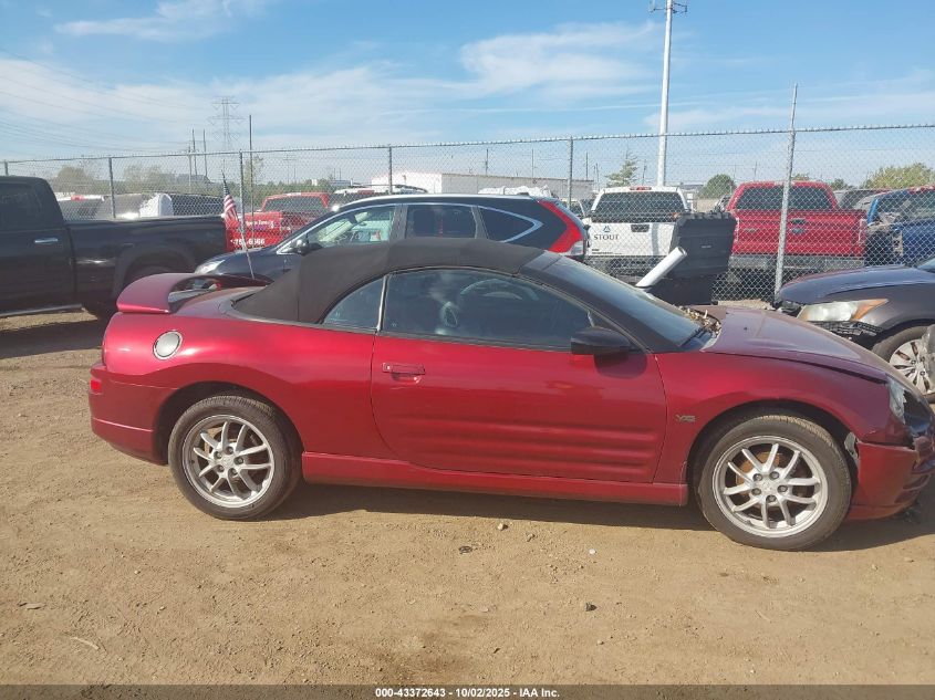 2001 Mitsubishi Eclipse Spyder Gt VIN: 4A3AE85H31E230085 Lot: 43372643