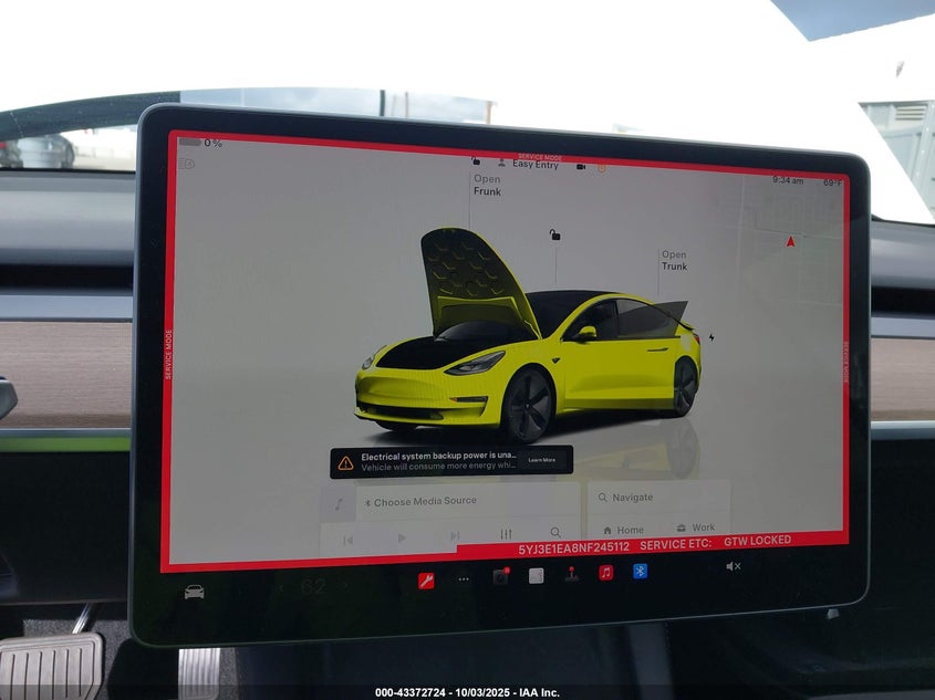 2022 Tesla Model 3 Rear-Wheel Drive VIN: 5YJ3E1EA8NF245112 Lot: 43372724