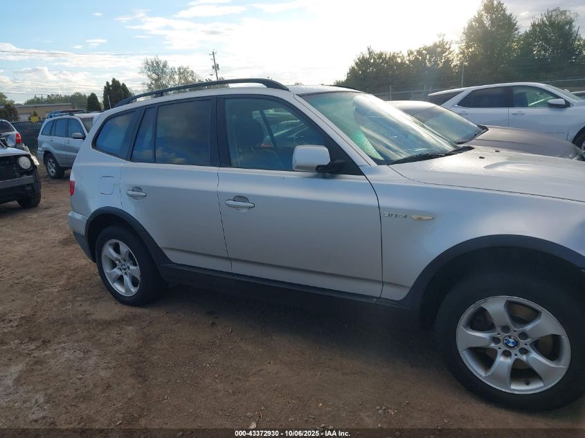 2007 BMW X3 3.0Si VIN: WBXPC93497WF05508 Lot: 43372930