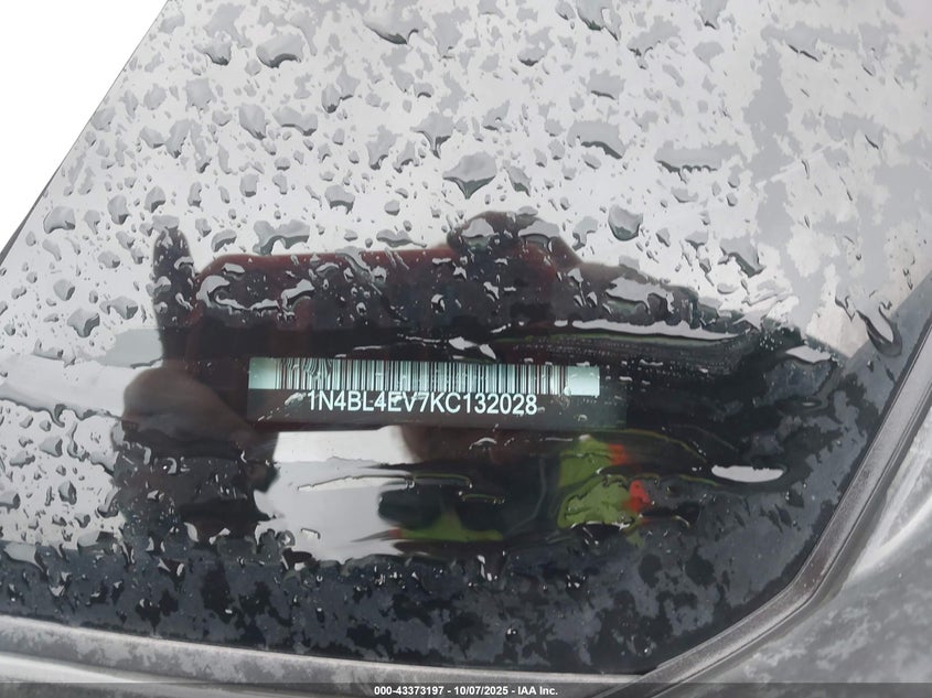 2019 Nissan Altima 2.5 Sl VIN: 1N4BL4EV7KC132028 Lot: 43373197