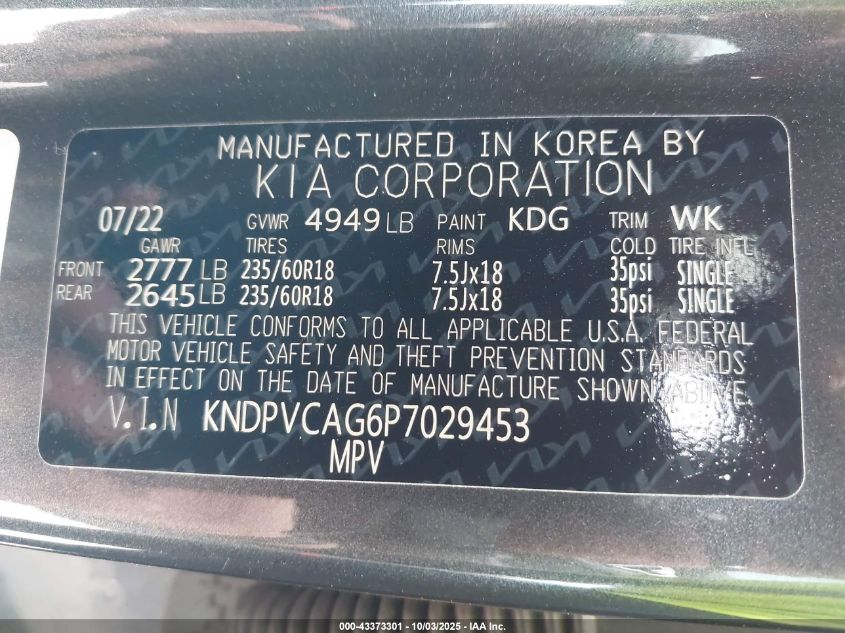 2023 Kia Sportage Hybrid Ex VIN: KNDPVCAG6P7029453 Lot: 43373301