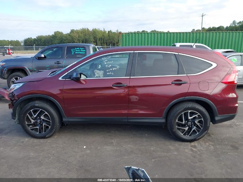 2016 Honda Cr-V Se VIN: 2HKRM3H49GH512907 Lot: 43373340