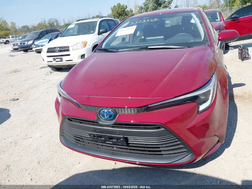 2025 Toyota Corolla Hybrid Le VIN: JTDBDMHE6S3020212 Lot: 43373553